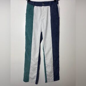 Cider High Rise Jeans - Green, White, and Blue